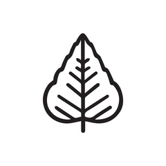 Clean modern graphic representation of a beautiful nature inspired leaf