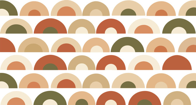 Geometric semi-circle pattern