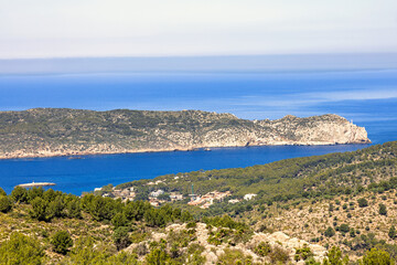 Mallorca coast with the mediterranean sea a sunny summer day