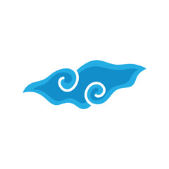 Indonesian mega cloudy batik motif vector illustration.