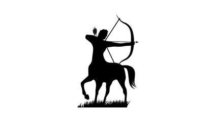 Centauros Logo, black isolated silhouette