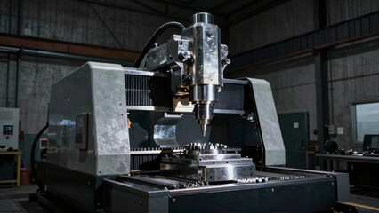 CNC machine operating in industrial workshop