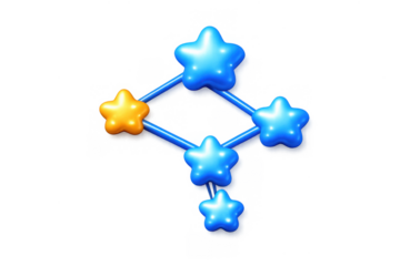 Celestial southern cross star formation with neon glow for cosmic design