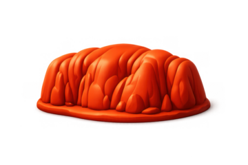 Uluru monolith icon illustration - simplified design for travel poster, cultural landmark concept