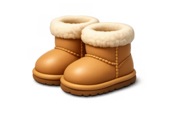 Cozy ugg boots icon for winter fashion and seasonal design projects