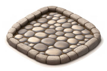 Cobblestone street icon design for urban and vintage themed graphics