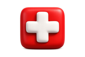 Swiss cross icon design for swiss culture and healthcare themes