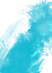Abstract Turquoise Watercolor Paint Splash Background