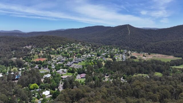Spectacular aerial footage of Marysville Victoria Australia