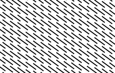 Scratched line geometric pattern. Geometric pattern with diagonal stripes.  Abstract black cut line seamless pattern.  Dashed hatch line seamless pattern.