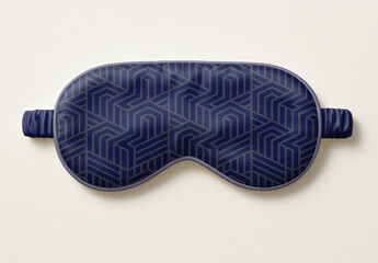 Geometric Navy Sleep Mask Mockup PSD