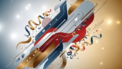 Neutral festive abstract design for global use