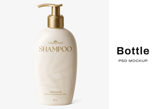 Elegant Shampoo Bottle Mockup PSD