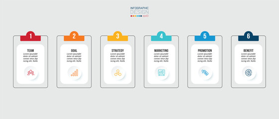 Infographic template business concept with step.