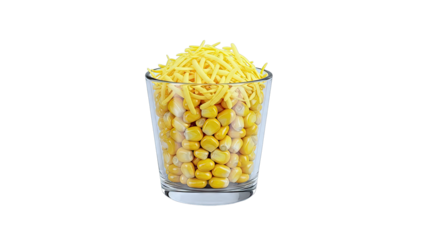 Glass of Corn and Shredded Cheese