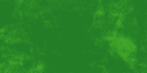 Colorful green halftone background with dynamic dot matrix texture, great for advertising, web design, and graphic templates.