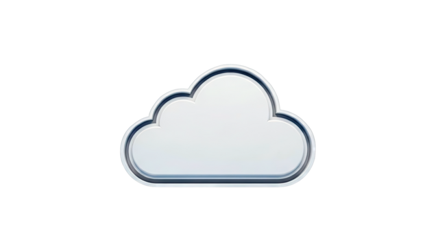 Glossy Cloud Icon - Powered by Adobe