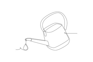 World water day concept one-line drawing