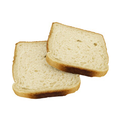 Two slices of white bread.