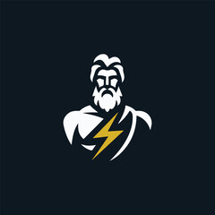Zeus God of Thunder Logo