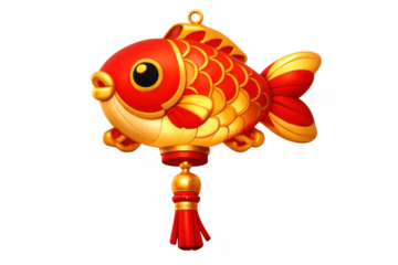 Prosperous chinese new year fish lantern design for festive decoration