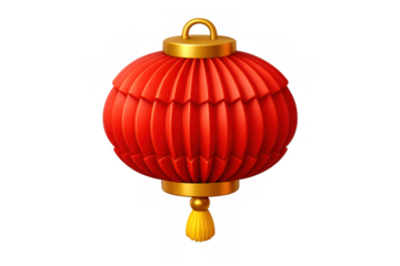 Elegant red chinese lantern icon for celebrations and decorations