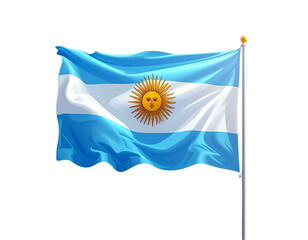 Flag of Argentina Minimal Flat Vector Design