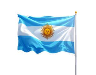 Flag of Argentina Minimal Flat Vector Design