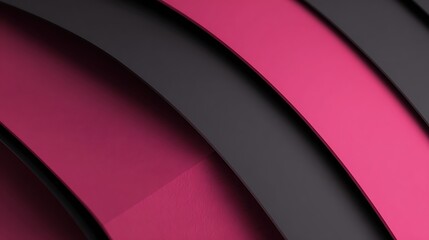 Abstract background with pink and black curved overlapping layers