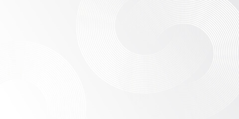 White glowing geometric lines on gray background. Modern shiny blue circle abstract. Vector ilustration