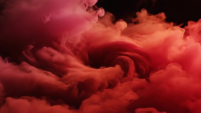 Abstract red smoke billowing against a dark background conceptual visual effect