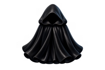 Elegant velvet carnival cape with dramatic hood for festive design and costumes