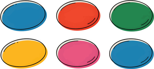 set of colorful easter eggs