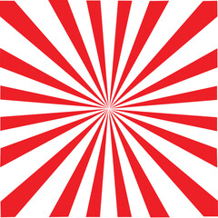 Retro circus background. Spiral rays and texture. Vintage red and white sunburst pattern for carnival. summer fair. © Rubel