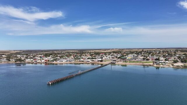 Aerial footage of Streaky Bay South Australia