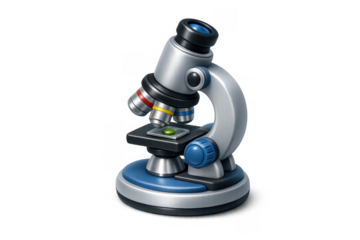 Cartoon microscope illustration for science and education themed design projects