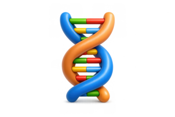 Colorful dna helix icon for educational design and scientific illustration