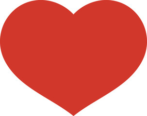 Red heart icon, symbol of love