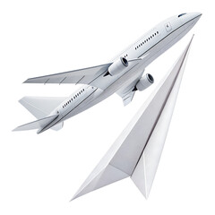 Airplane model isolated on white background