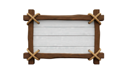 Rustic Wooden Sign with Rope Accents