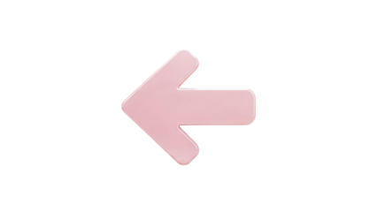 3D Pink Left Arrow