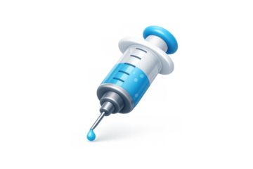 Medical syringe icon illustration for health and pharmaceutical design