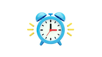 Blue alarm clock with ringing sound effects