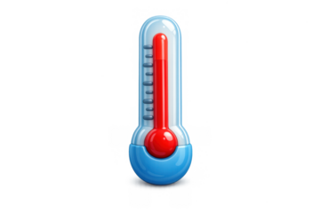 Colorful thermometer icon design for weather apps and digital interfaces