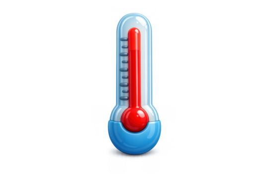 Colorful thermometer icon design for weather apps and digital interfaces - Powered by Adobe