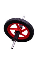 Gym wheel png, abdominal exercise wheel, fitness equipment, transparent background