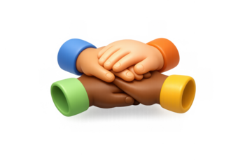 Unity and diversity concept with hands tightly joined together in harmony, ideal for peace and inclusion designs