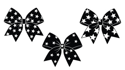 Star spangled bows in a striking black and white silhouette © Taylor