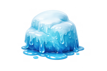 Melting arctic ice icon highlighting climate change and environmental awareness