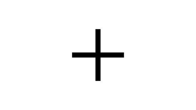 Business plus icon animation on a white background video. optional icon